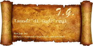 Tasnádi Györgyi névjegykártya
